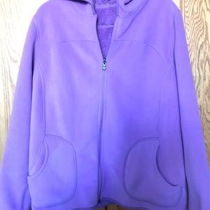 Two Gear Reversible Zipper Front Purple Jacket
